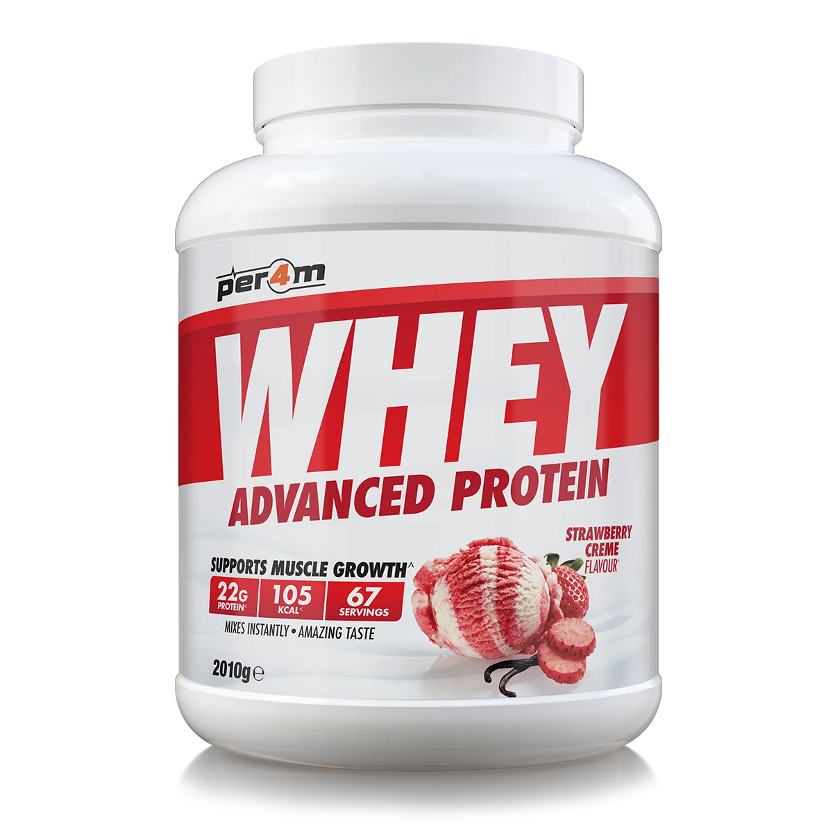Per4m Whey Advanced Protein White Strawberry Creme flavour