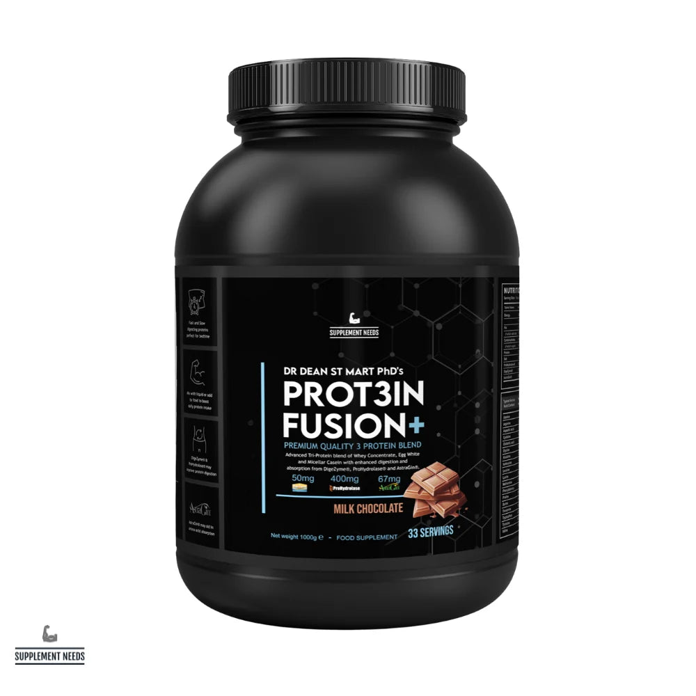 Supplement Needs PROT3IN FUSION+ Milk Chocolate protein 1kg – 33 servings
