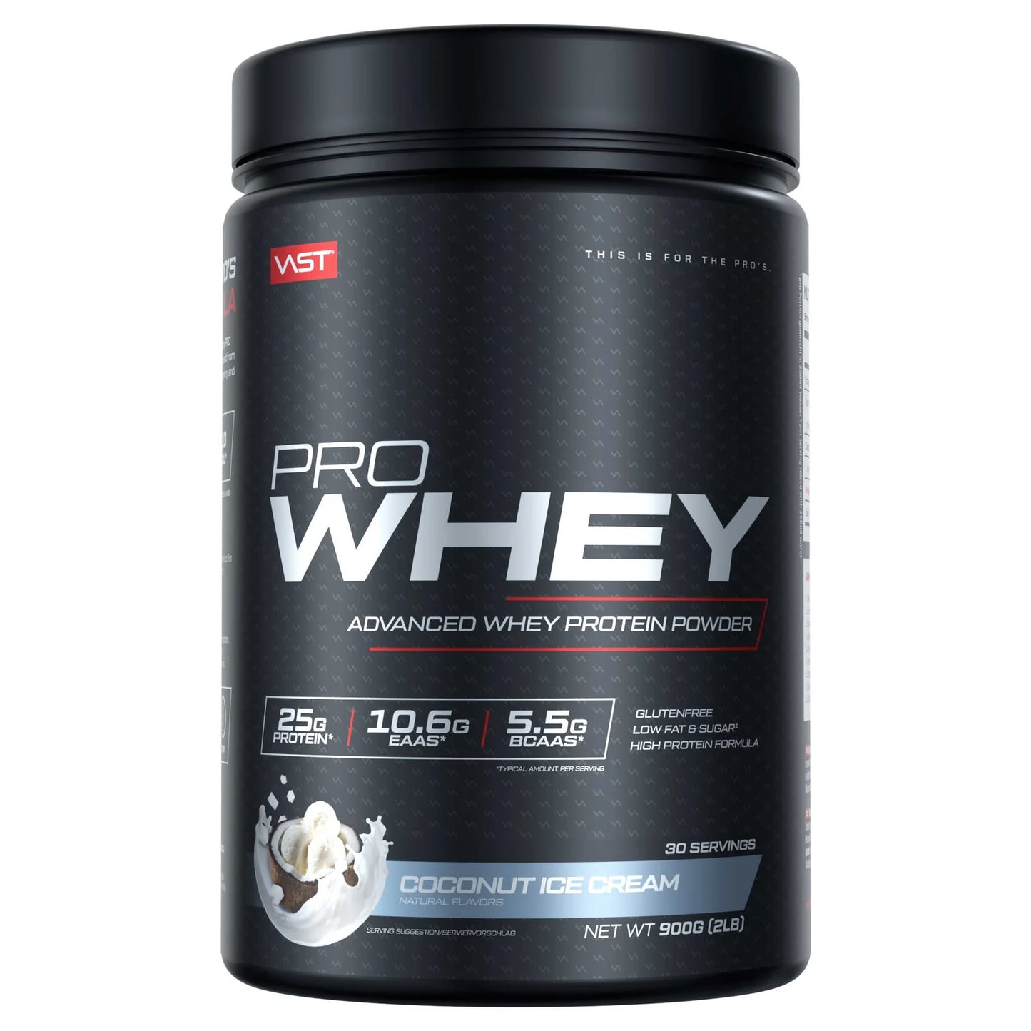 VAST Pro Whey 900g Coconut Ice Cream whey protein powder