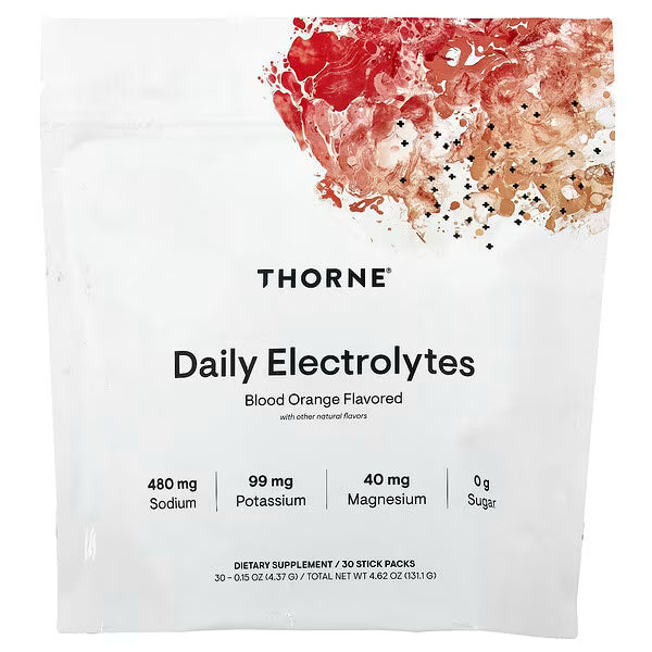Thorne, Daily Electrolytes, Watermelon, 30 Stick Packs, 0.15 oz (4.37 g) Each
