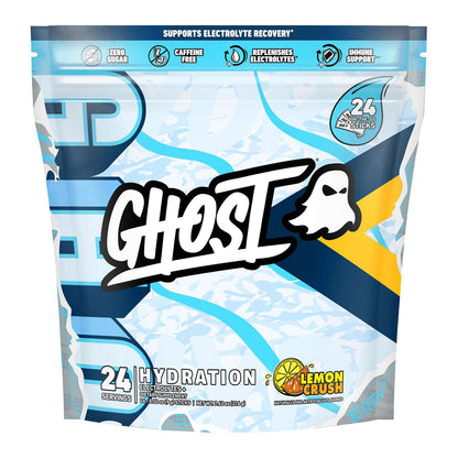GHOST Hydration Sticks Lemon Crush 24 servings box front