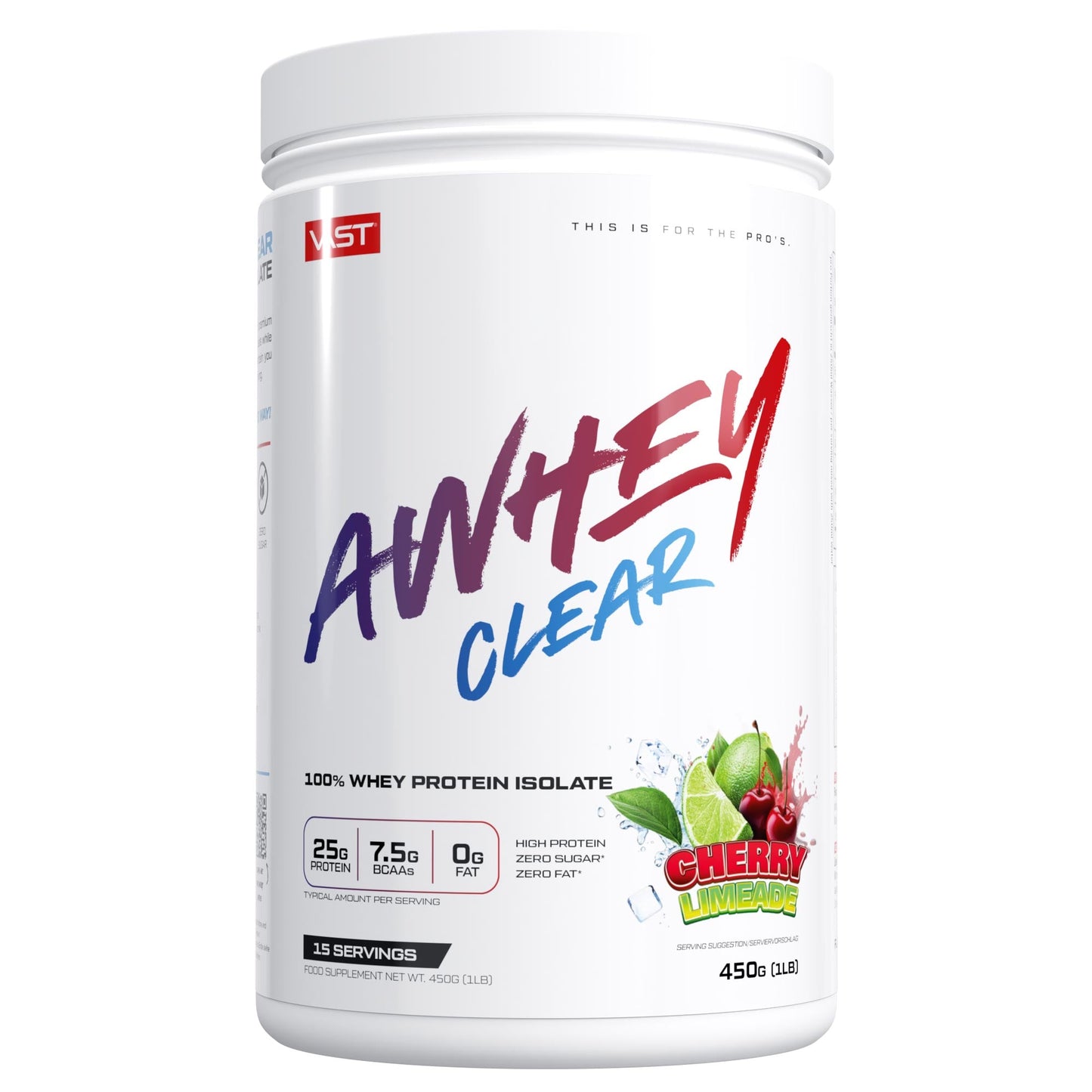 VAST AWHEY Clear | Clear Whey Isolate 450G cherry-limeade supplement Cyprus NutriHacks