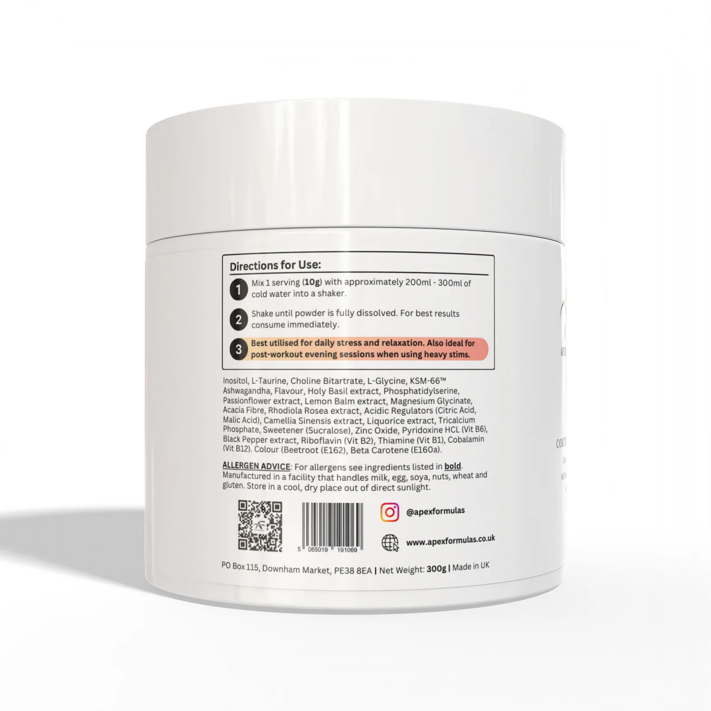 Apex Formulas Stress Recovery