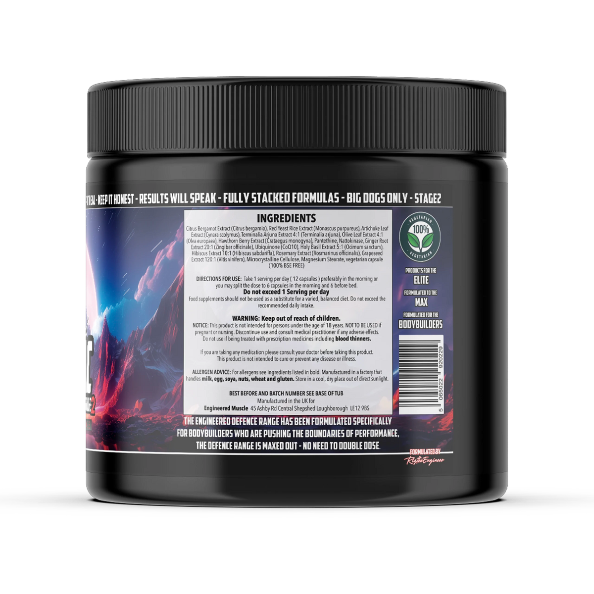 Engineered Muscle Cardiac ingredients panel - Nutrihacks Cyprus