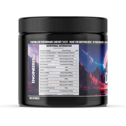 Engineered Muscle Cardiac nutritional information panel - Nutrihacks Cyprus