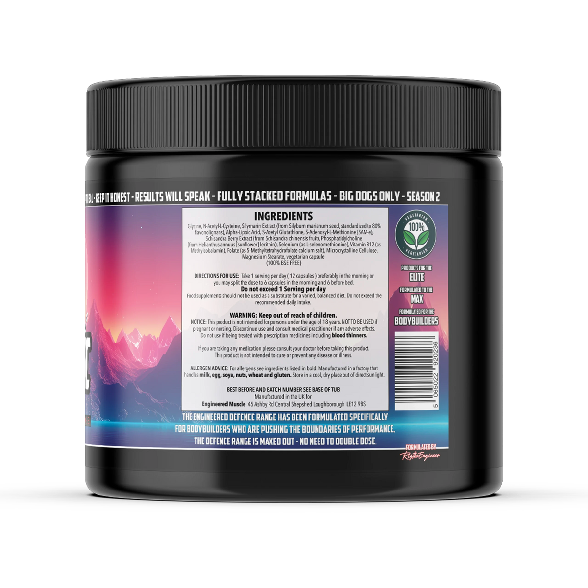 Engineered Muscle Hepatic ingredients panel - Nutrihacks Cyprus