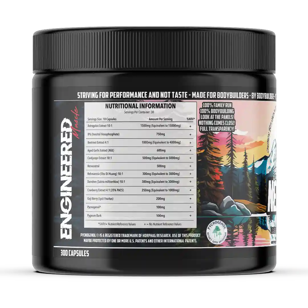 Engineered Muscle Nephron ingredients panel left - Nutrihacks Cyprus