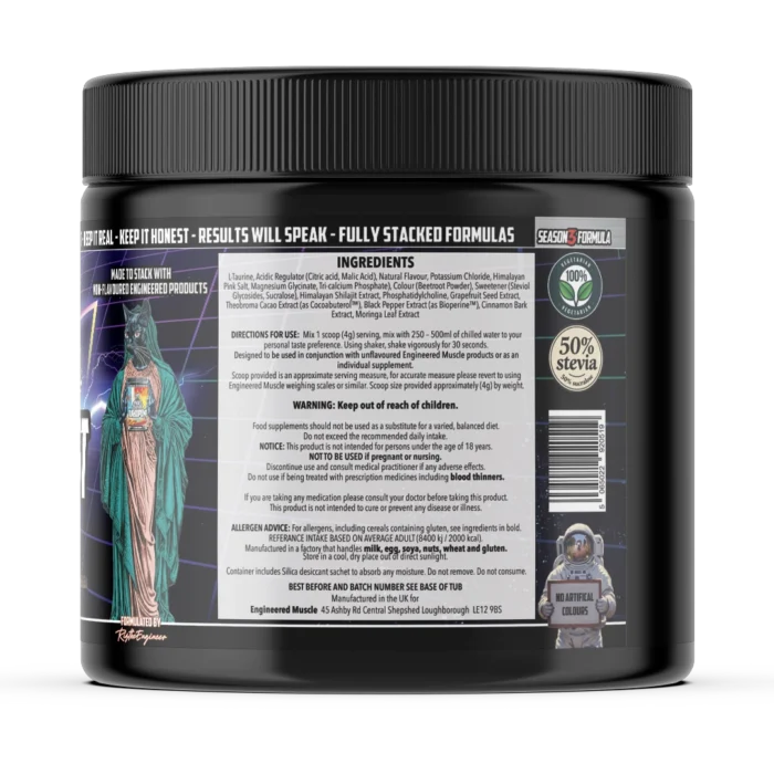 Engineered Muscle Catalyst OG Cherry Coconut ingredients panel
