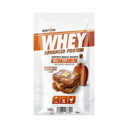 PER4M Advanced Whey Protein sample sachet French Toast Maple Swirl flavour 30g