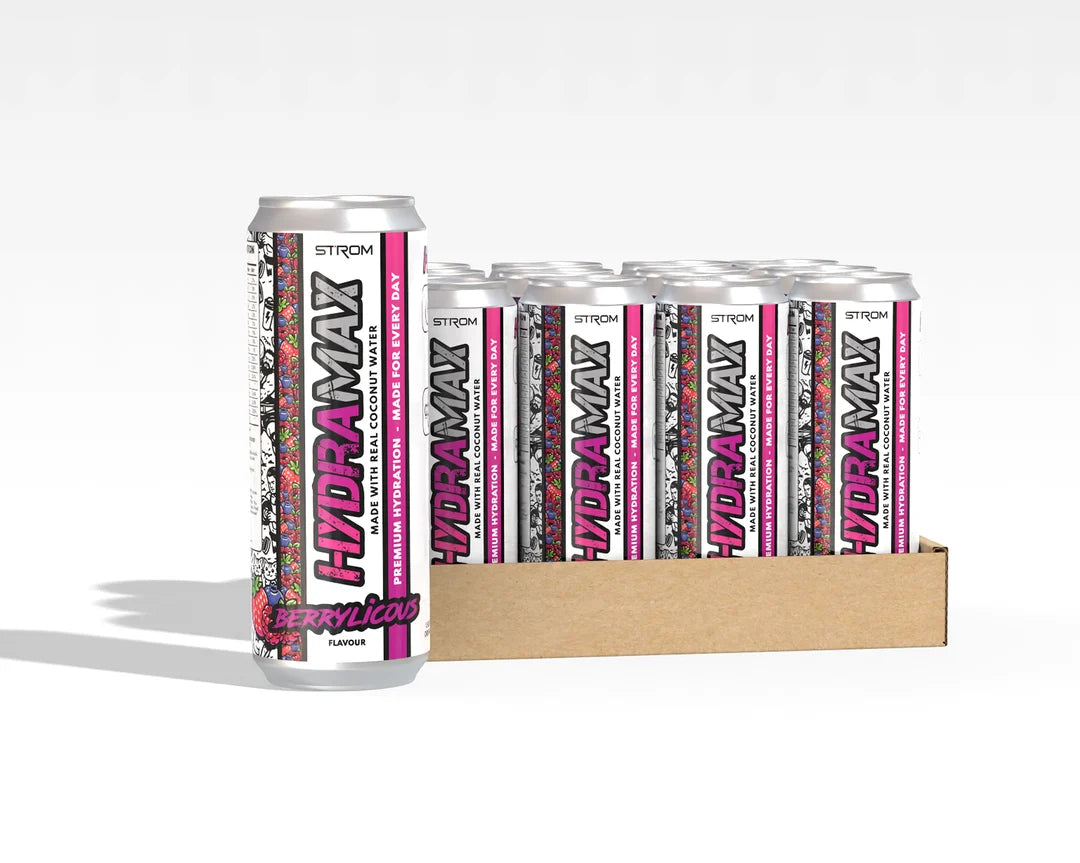 Strom HydraMAX Berrylicous hydration drink case of 12 x 500ml cans

