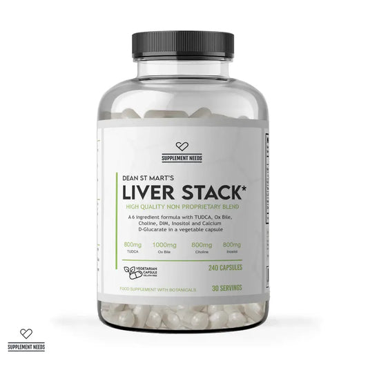 Supplement Needs Liver Stack - 240 capsules, a premium liver health supplement with TUDCA and botanical ingredients.