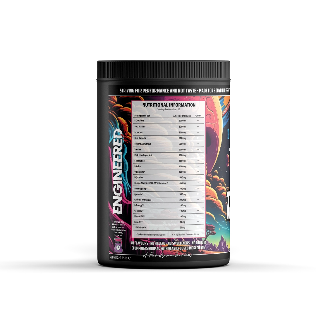Engineered Muscle Tank Mode nutritional information panel - Nutrihacks Cyprus
