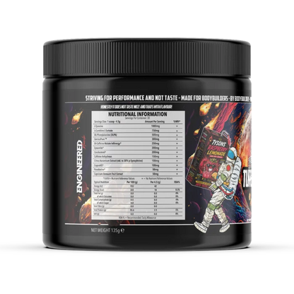Engineered Muscle Turbo Inferno nutritional information panel - Nutrihacks Cyprus