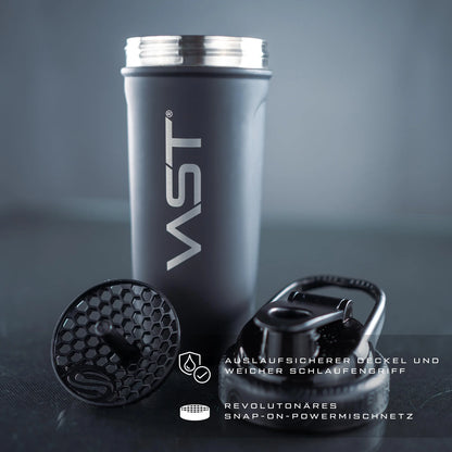 VAST Sports x Smartshake® Stainless Steel Shaker – Black 900ml