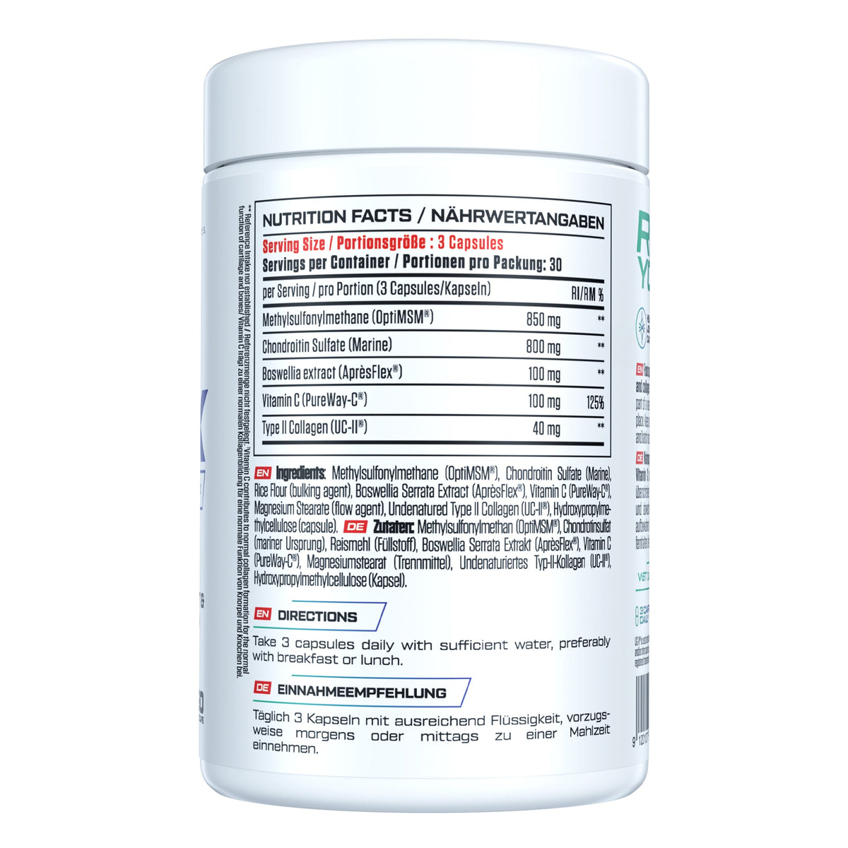 VAST Pro Flex back label