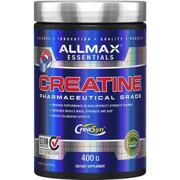 Allmax Essentials creatine pharmaceutical grade 400 g dietary supplement container