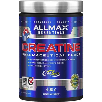 Allmax Essentials creatine pharmaceutical grade 400 g dietary supplement container