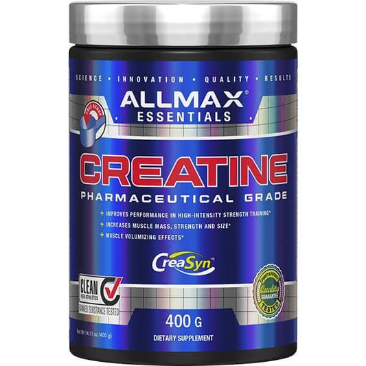 Allmax Essentials creatine pharmaceutical grade 400 g dietary supplement container