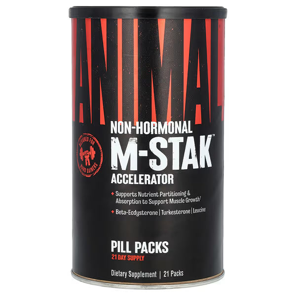 Animal M-Stak non-hormonal muscle support supplement pill pack container front view