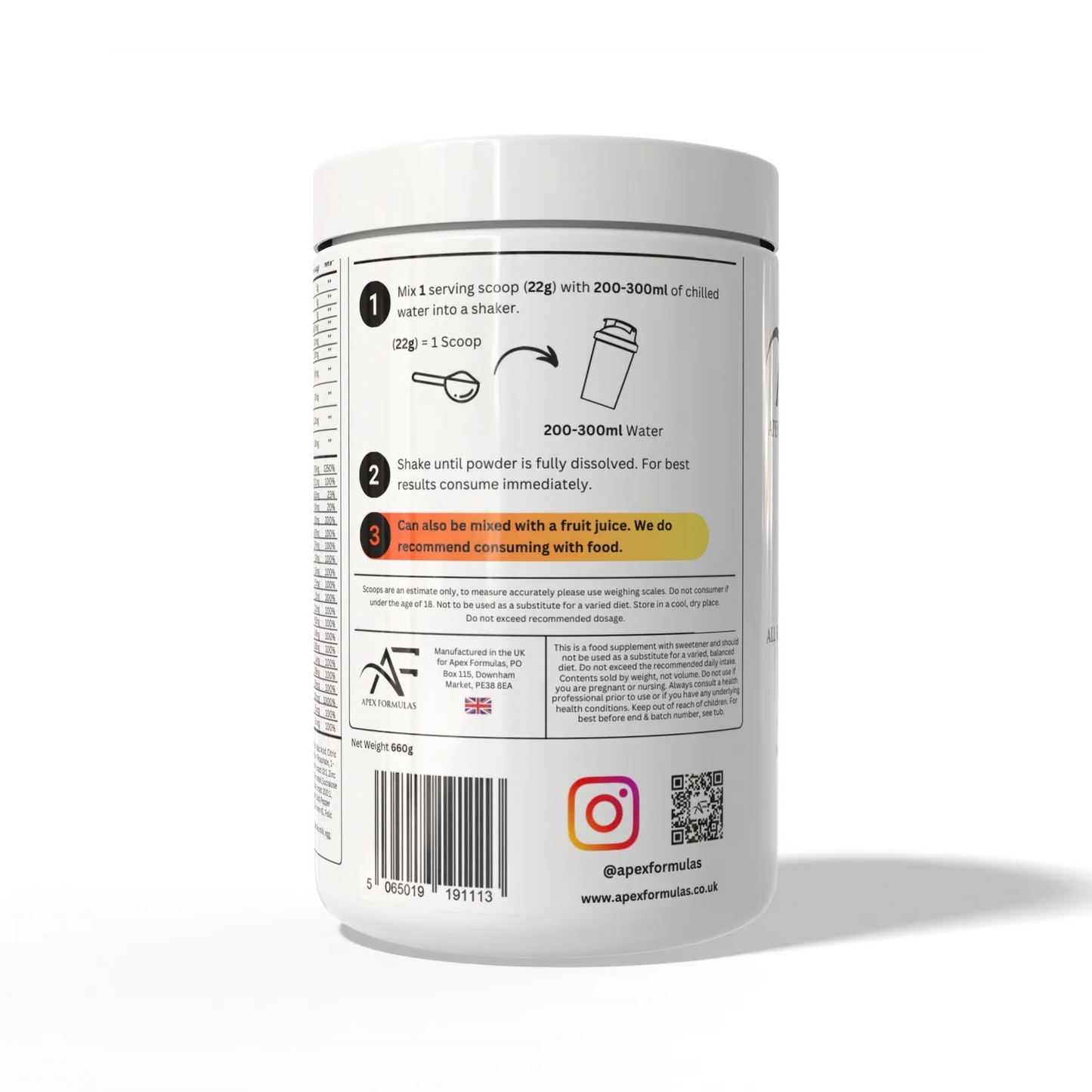Apex Formulas Morning Ritual Citrus Punch 30 servings daily health formula