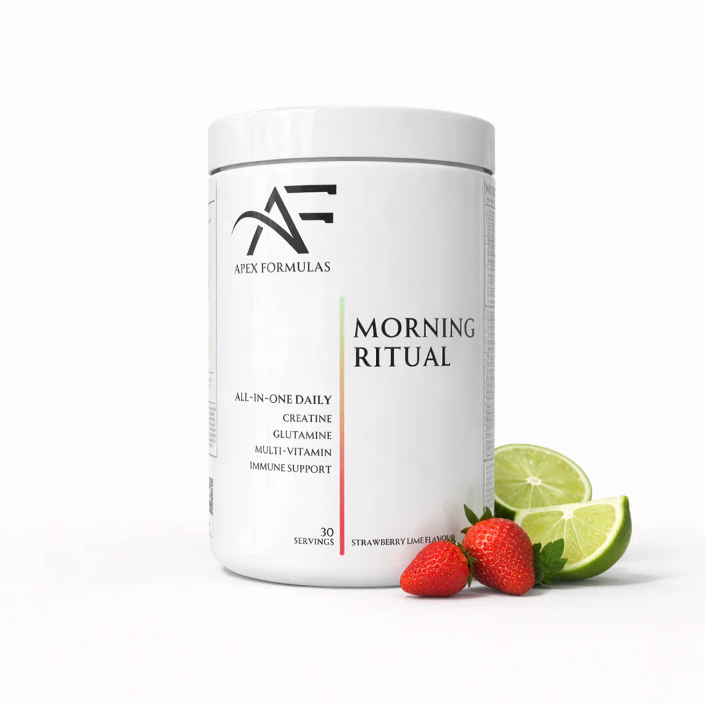 Apex Formulas Morning Ritual Strawberry  Lime daily wellness supplement with creatine, glutamine and multivitamins