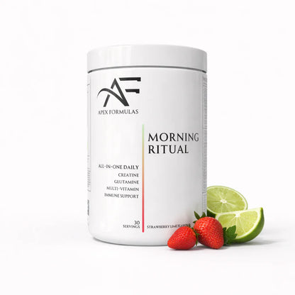 Apex Formulas Morning Ritual Strawberry  Lime daily wellness supplement with creatine, glutamine and multivitamins