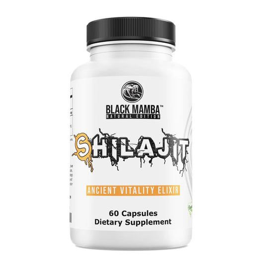 Black Mamba Shilajit capsules dietary supplement bottle