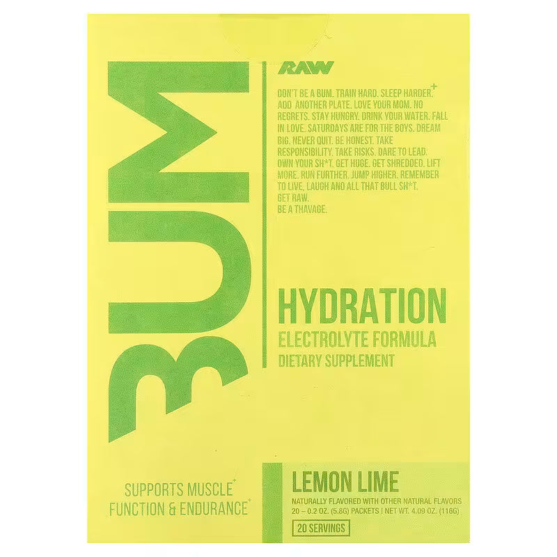 BUM Hydration Electrolyte Formula Lemon Lime performance hydration supplement sachet Nutrihacks Cyprus