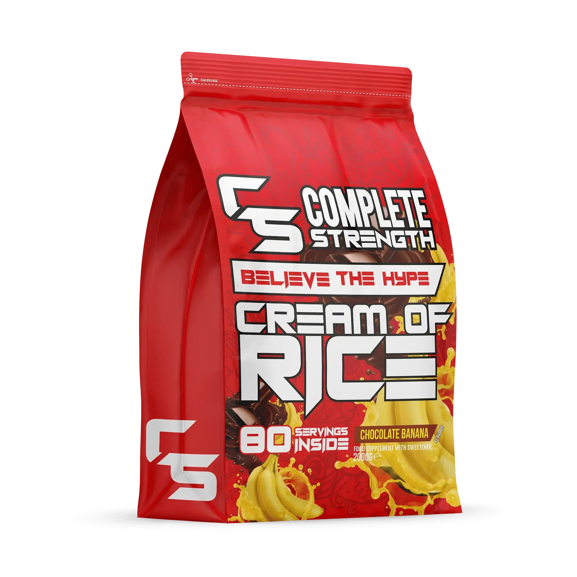 Complete Strength Cream of Rice chocolate banana flavor pouch