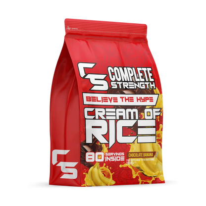 Complete Strength Cream of Rice chocolate banana flavor pouch