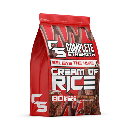 Complete Strength Cream of Rice chocolate brownie flavor pouch