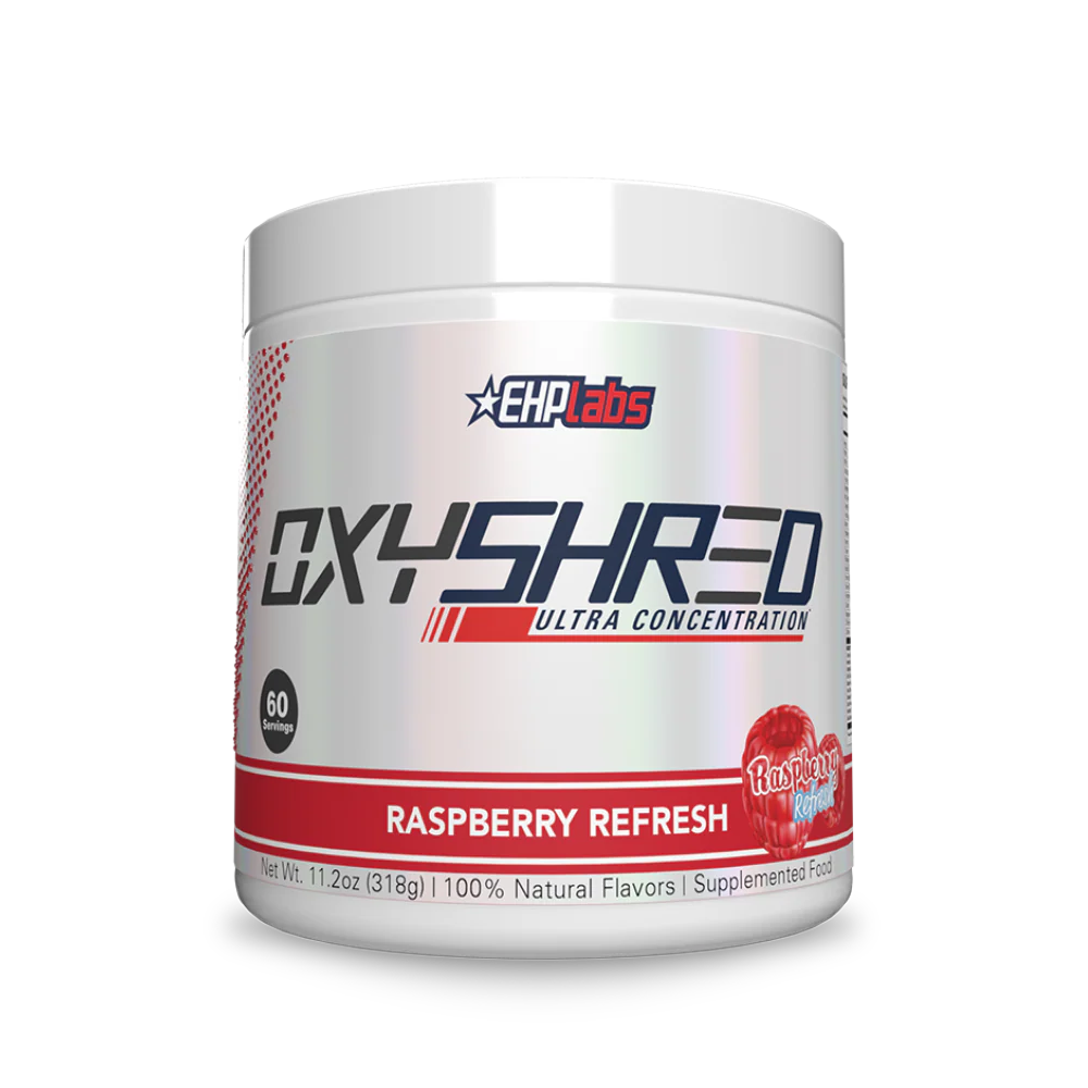 EHP Labs OxyShred Ultra Concentration Raspberry Refresh supplement container