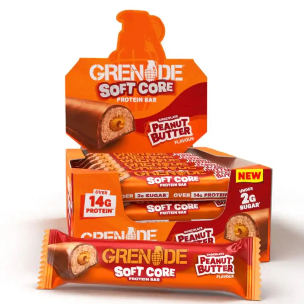 Grenade Soft Core Protein Bars Chocolate Peanut Butter box of 12