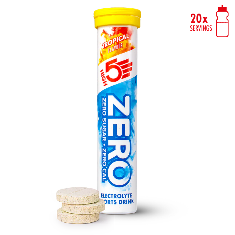 High5 Zero electrolyte tablets tropical flavour tube with tablets 20 servings