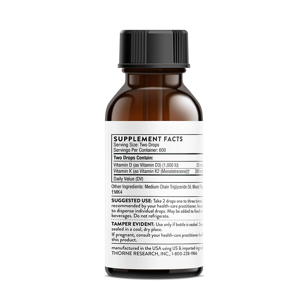 Thorne Vitamin D + K2 Liquid