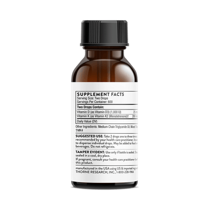 Thorne Vitamin D + K2 Liquid