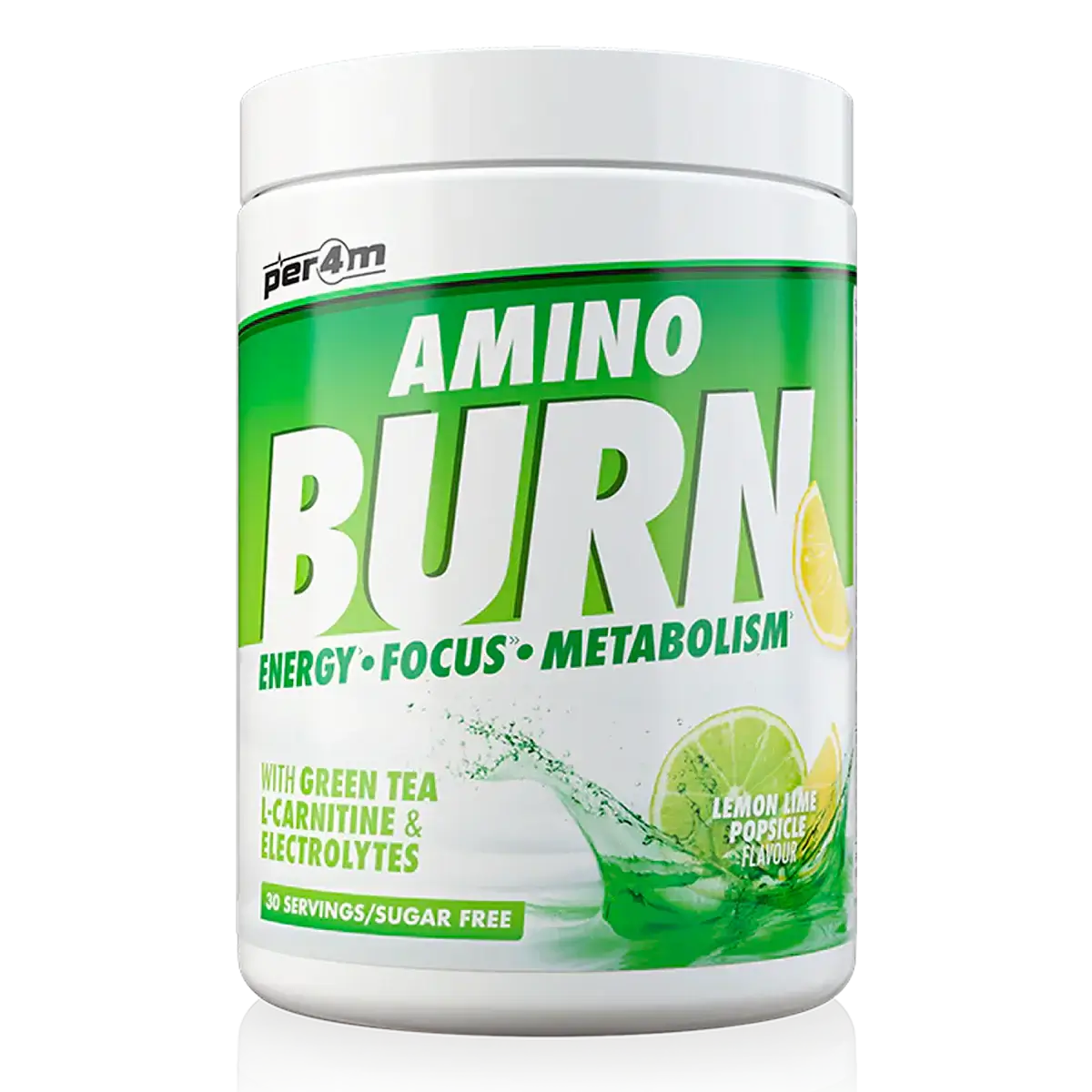 PER4M Amino Burn Lemon Lime Popsicle amino acid supplement
