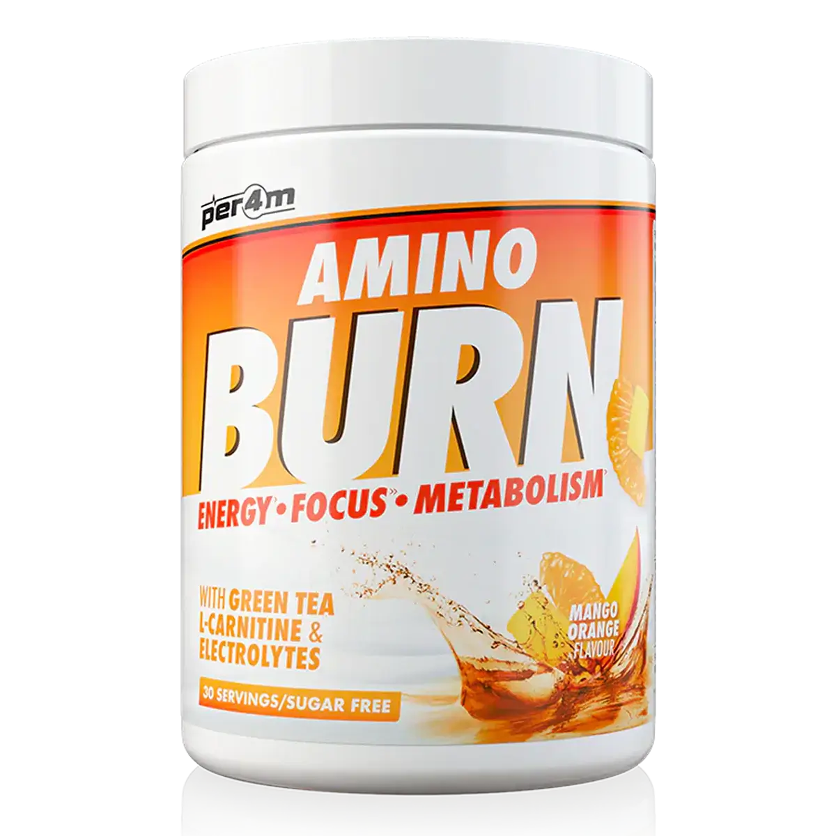 PER4M Amino Burn Mango Orange amino acid supplement