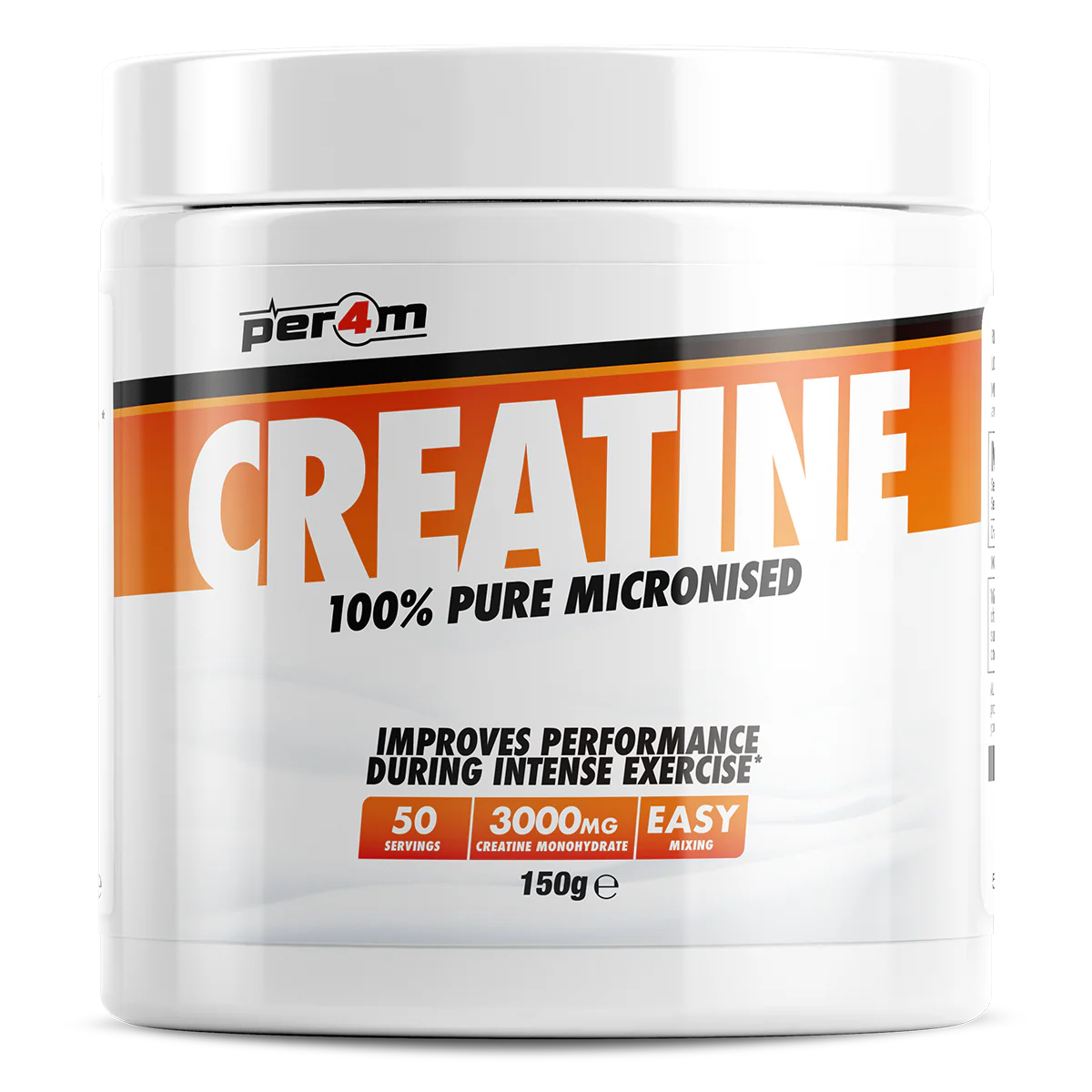 Per4m micronised creatine monohydrate powder 150g container