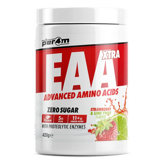 PER4M EAA XTRA Strawberry & Lime essential amino acids powder