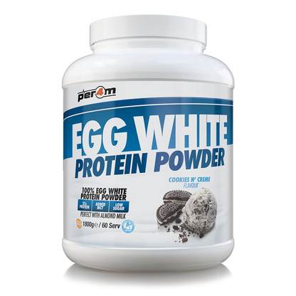 Per4m egg white protein powder cookies and cream flavour 1800g container