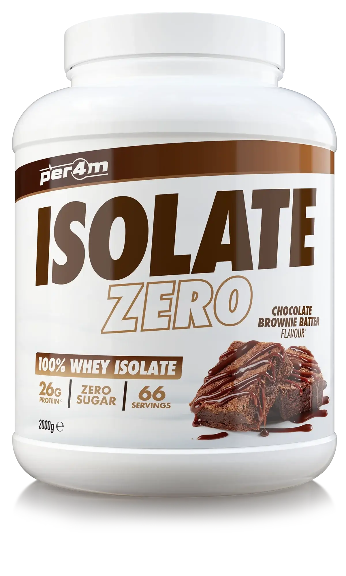PER4M Isolate Zero Chocolate Brownie protein powder