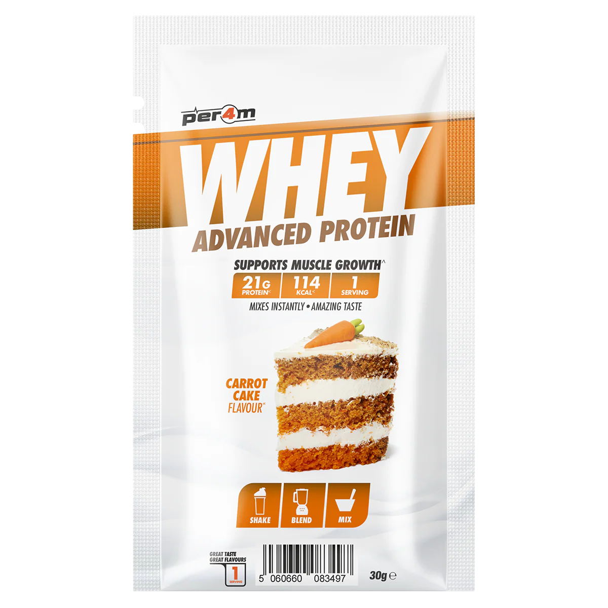 Per4m Whey Advanced Protein carrot cake flavour