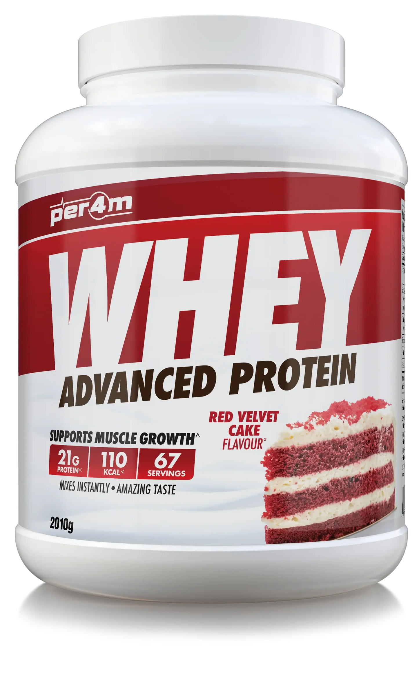 Per4m Whey Advanced Protein Red Velvet Cake flavour 