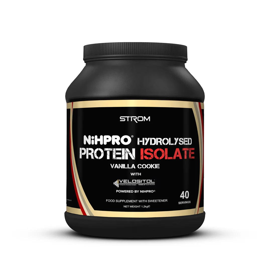 Strom NiHPRO hydrolysed vegan protein isolate Vanilla Cookie – 40 servings
