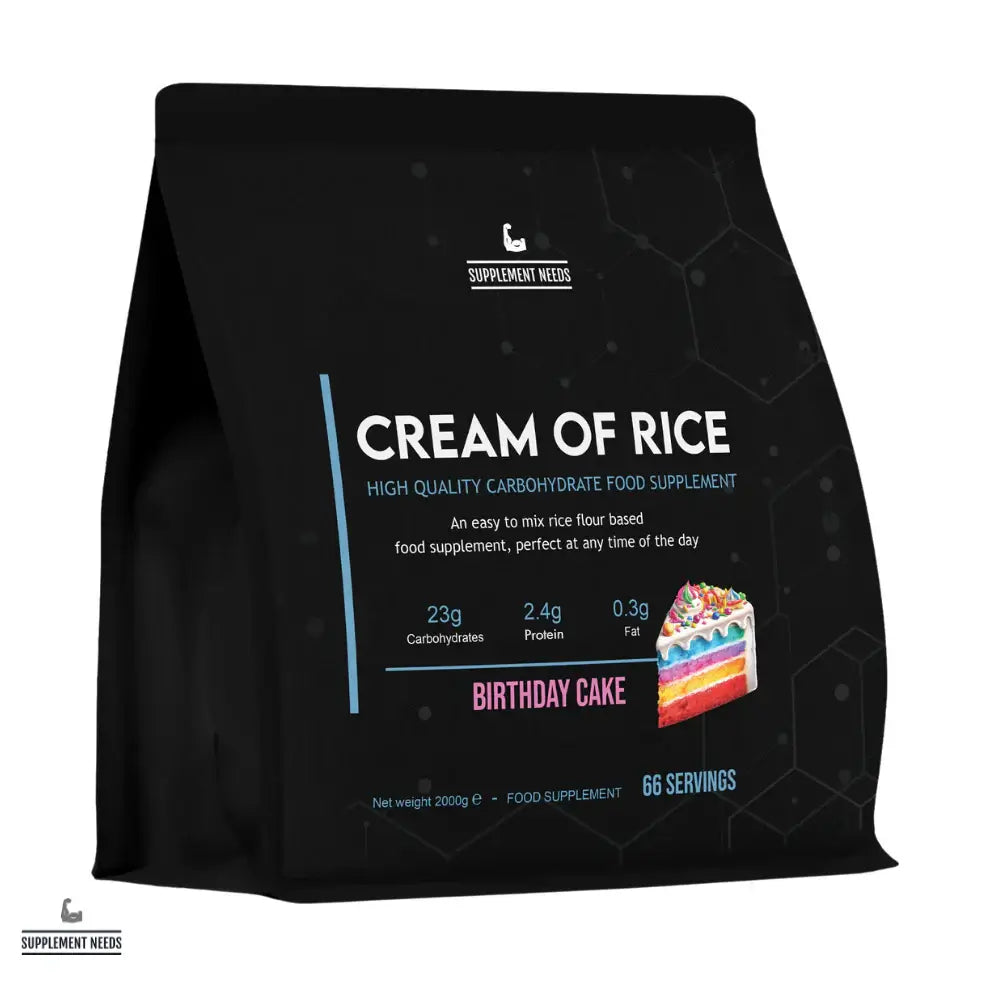 Supplement Needs Cream of Rice birthday cake flavour