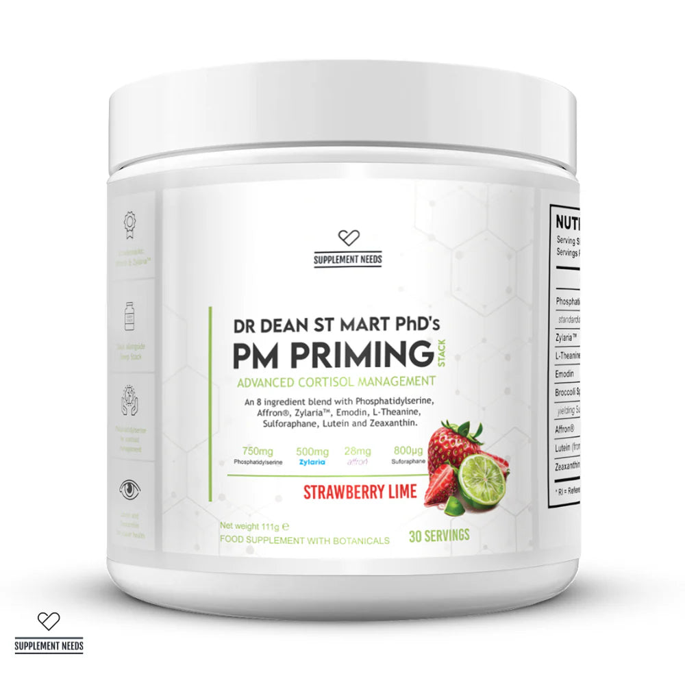 Supplement Needs PM Priming advanced cortisol management supplement strawberry lime flavor