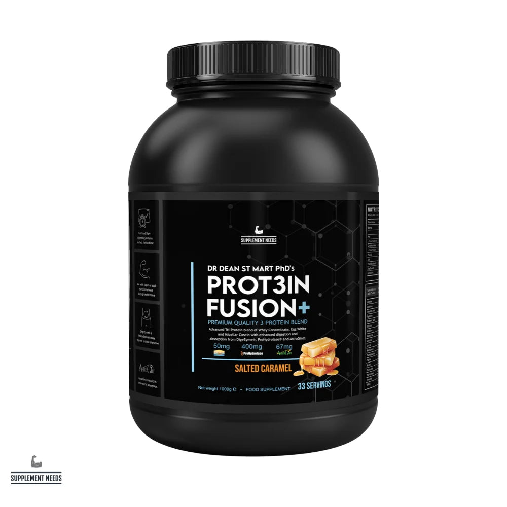 Supplement Needs PROT3IN FUSION+ Salted Caramel protein 1kg – 33 servings