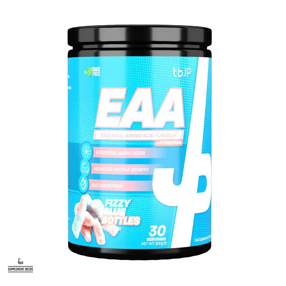 TBJP EAA Plus Hydration Fizzy Blue Bottles essential amino acid supplement