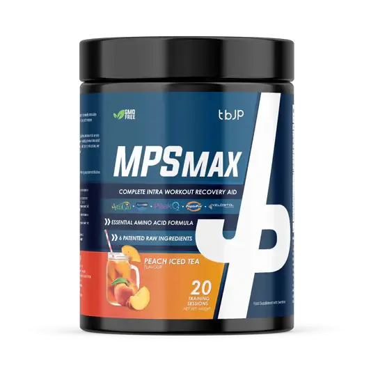 TBJP MPSMAX intra workout recovery powder Peach Iced Tea flavour